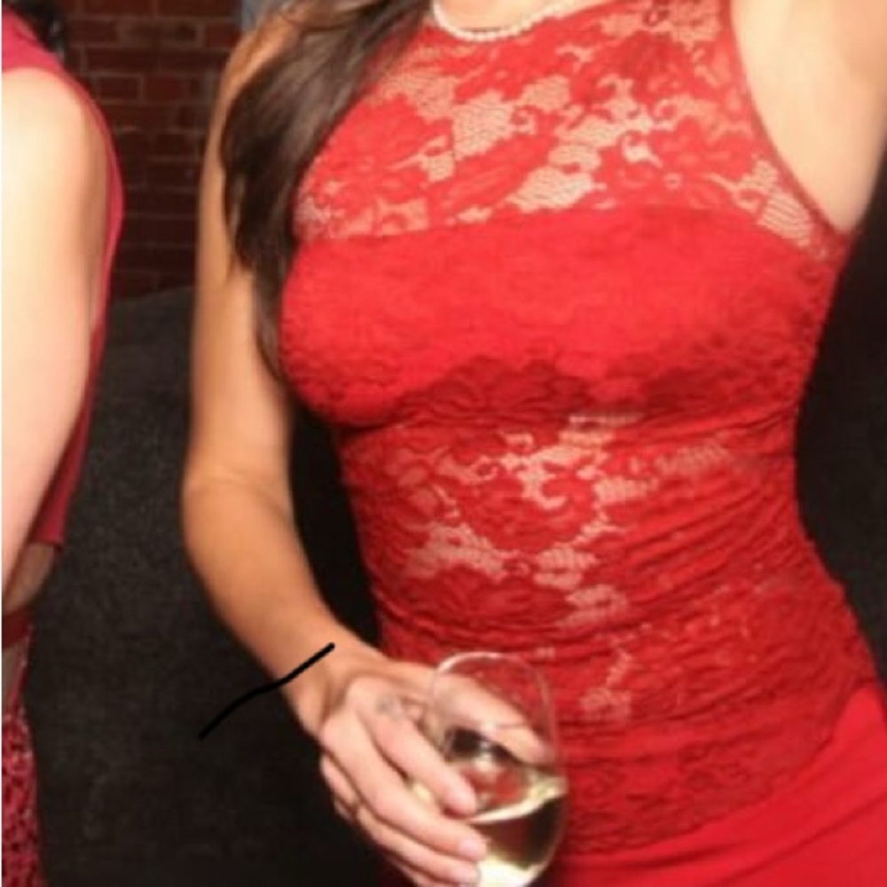 Hello Molly Burgundy Lace Maxi Dress